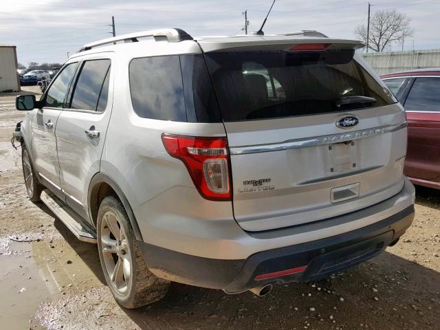 1FM5K7F8XFGA05157 - 2015 FORD EXPLORER L SILVER photo 3