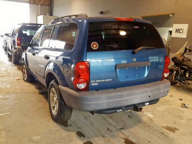 1D4HB38N25F621116 - 2005 DODGE DURANGO ST BLUE photo 3