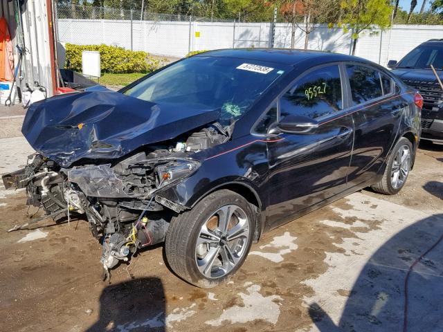 KNAFX4A81G5575543 - 2016 KIA FORTE EX BLACK photo 2