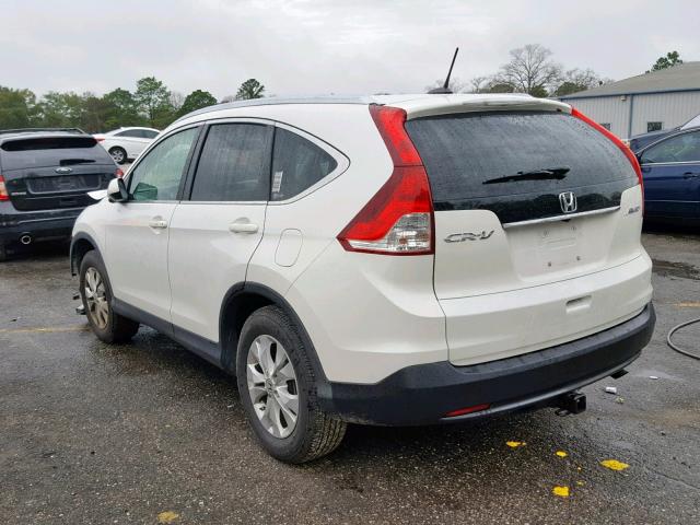 5J6RM4H79CL036786 - 2012 HONDA CR-V EXL WHITE photo 3