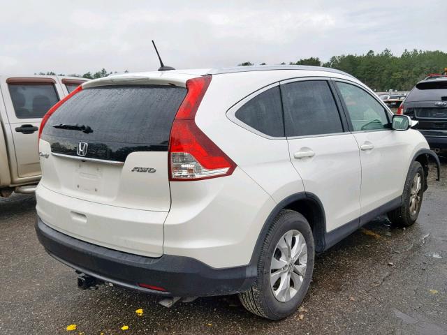 5J6RM4H79CL036786 - 2012 HONDA CR-V EXL WHITE photo 4