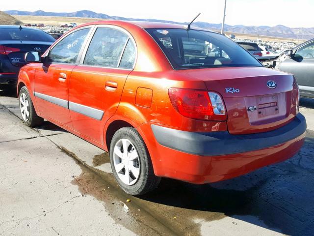 KNADE123766175039 - 2006 KIA RIO RED photo 3