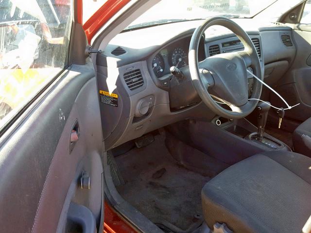 KNADE123766175039 - 2006 KIA RIO RED photo 9