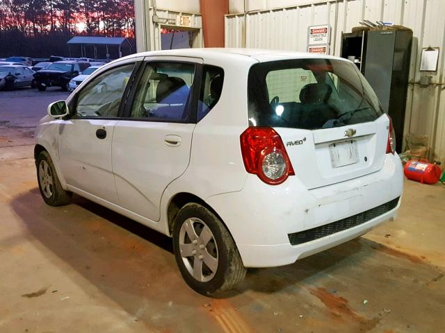 KL1TD6DE6BB229551 - 2011 CHEVROLET AVEO LS WHITE photo 3