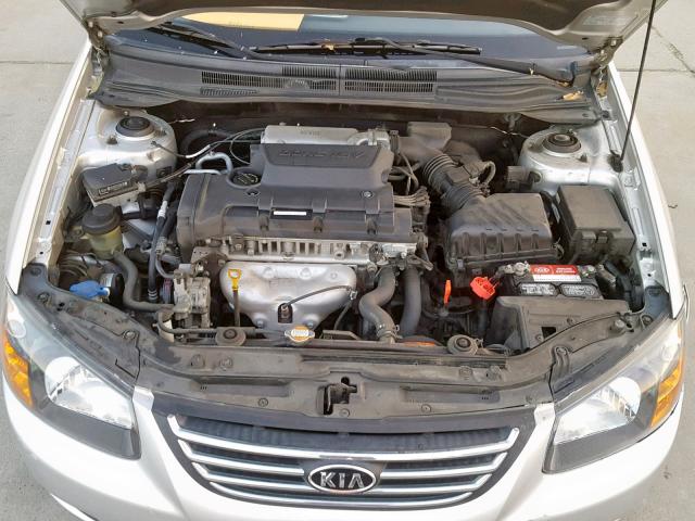 KNAFE222895644896 - 2009 KIA SPECTRA EX SILVER photo 7