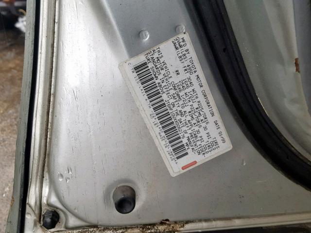 JT6HF10UXX0062176 - 1999 LEXUS RX 300 SILVER photo 10