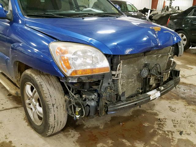 KNDJE723367173307 - 2006 KIA NEW SPORTA BLUE photo 9