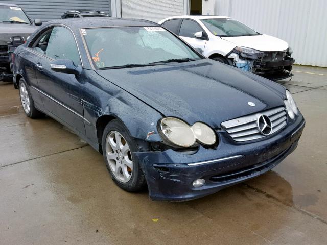 WDBTJ65J34F092348 - 2004 MERCEDES-BENZ CLK 320C BLUE photo 1