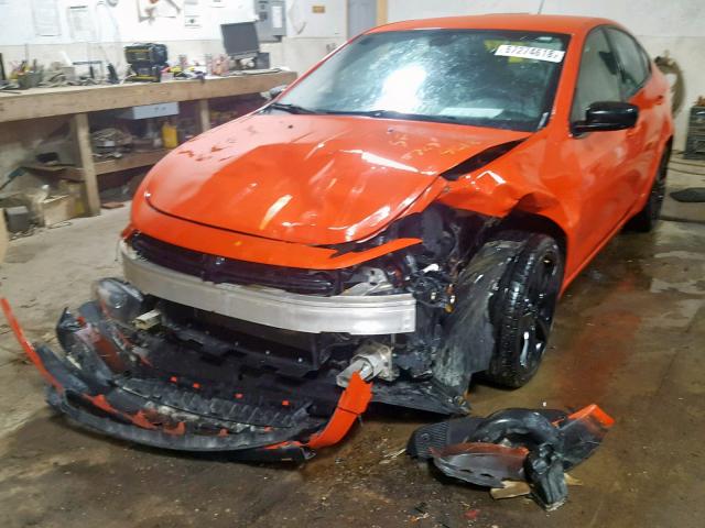 1C3CDFBB9FD302363 - 2015 DODGE DART SXT ORANGE photo 2