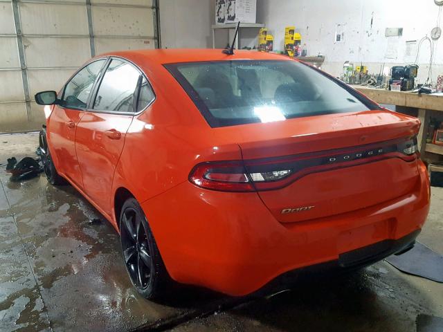 1C3CDFBB9FD302363 - 2015 DODGE DART SXT ORANGE photo 3