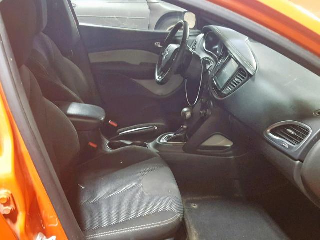 1C3CDFBB9FD302363 - 2015 DODGE DART SXT ORANGE photo 5