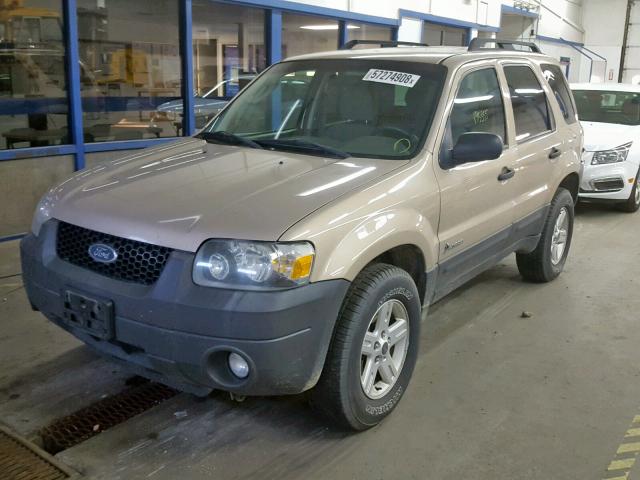 1FMYU59H77KB43342 - 2007 FORD ESCAPE HEV BEIGE photo 2