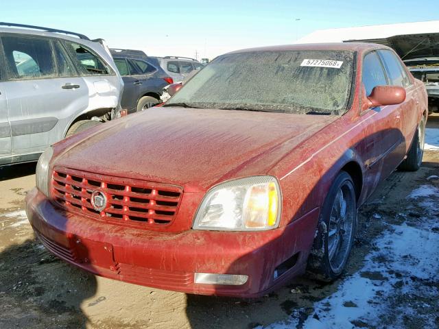 1G6KF579XYU353054 - 2000 CADILLAC DEVILLE DT BURGUNDY photo 2