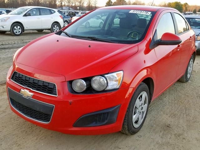 1G1JB5SH6F4128090 - 2015 CHEVROLET SONIC LS RED photo 2