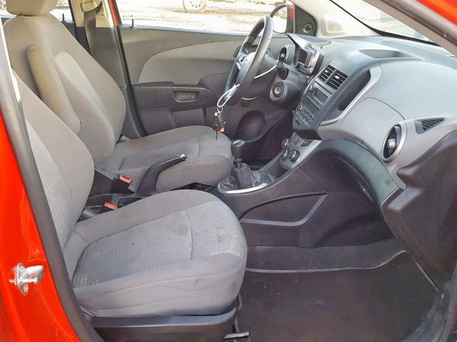 1G1JB5SH6F4128090 - 2015 CHEVROLET SONIC LS RED photo 5