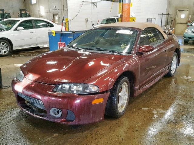 4A3AX35G6XE079708 - 1999 MITSUBISHI ECLIPSE SP MAROON photo 2