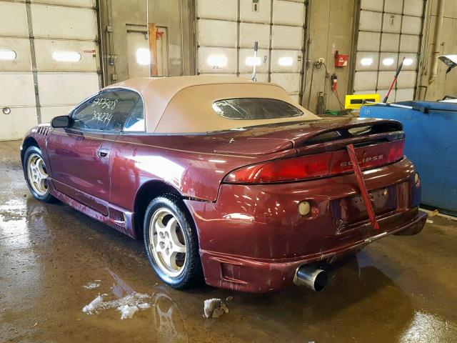 4A3AX35G6XE079708 - 1999 MITSUBISHI ECLIPSE SP MAROON photo 3