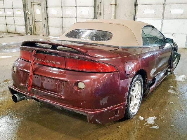 4A3AX35G6XE079708 - 1999 MITSUBISHI ECLIPSE SP MAROON photo 4