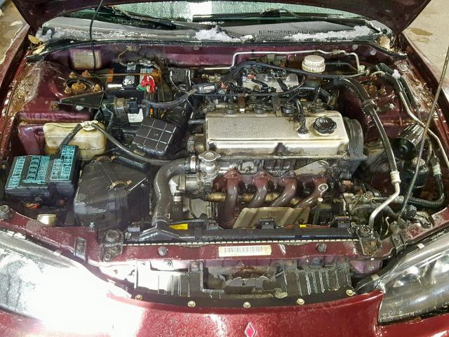 4A3AX35G6XE079708 - 1999 MITSUBISHI ECLIPSE SP MAROON photo 7