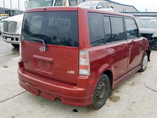 JTLKT324364105901 - 2006 TOYOTA SCION XB Марун фото 4