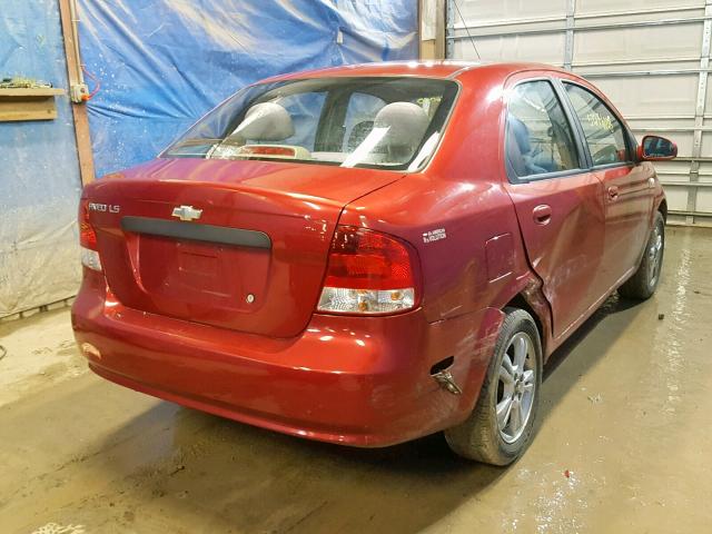 KL1TD52635B463575 - 2005 CHEVROLET AVEO BASE Qırmızı foto 4