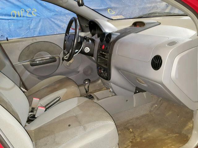 KL1TD52635B463575 - 2005 CHEVROLET AVEO BASE Qırmızı foto 5