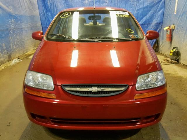 KL1TD52635B463575 - 2005 CHEVROLET AVEO BASE Qırmızı foto 9