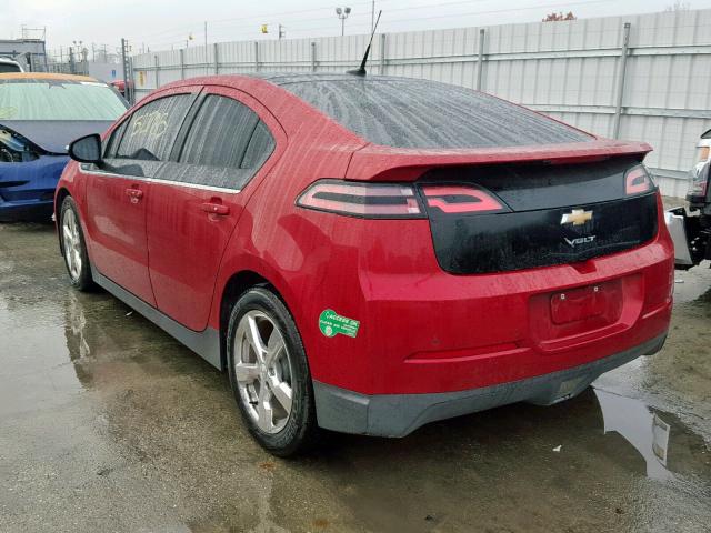 1G1RC6E46CU106553 - 2012 CHEVROLET VOLT RED photo 3