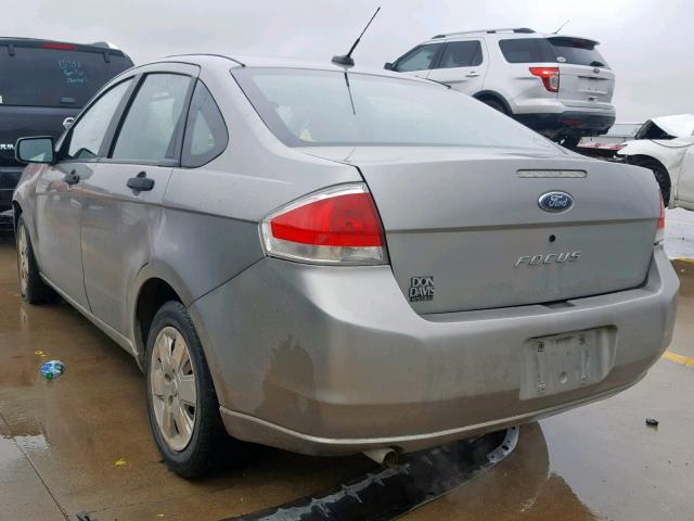 1FAHP34N68W162946 - 2008 FORD FOCUS S/SE GRAY photo 3