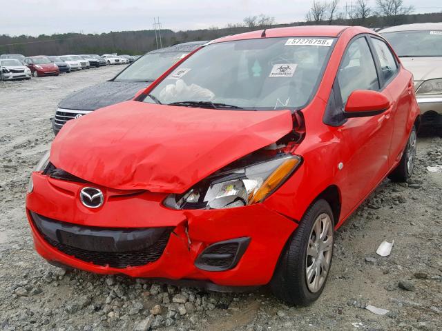 JM1DE1KY1E0183573 - 2014 MAZDA MAZDA2 SPO RED photo 2