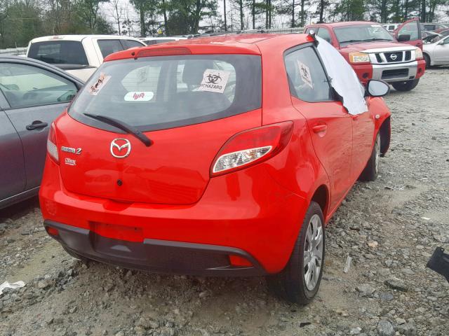 JM1DE1KY1E0183573 - 2014 MAZDA MAZDA2 SPO RED photo 4