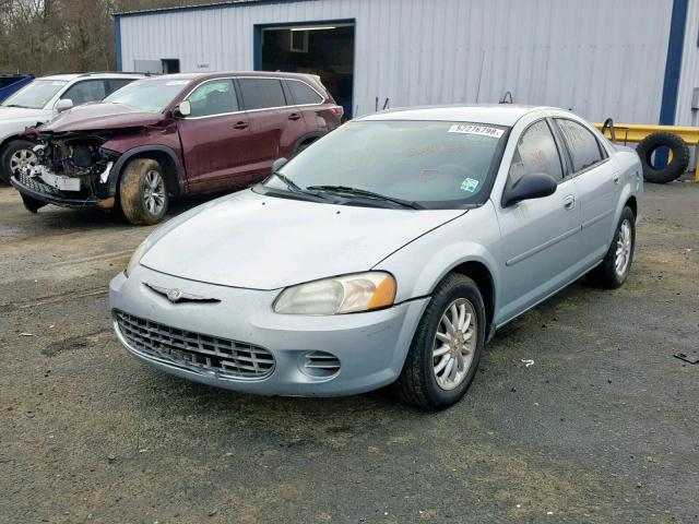 1C3EL46X02N244153 - 2002 CHRYSLER SEBRING LX BLUE photo 2