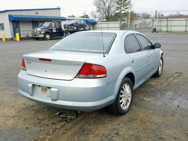 1C3EL46X02N244153 - 2002 CHRYSLER SEBRING LX BLUE photo 4