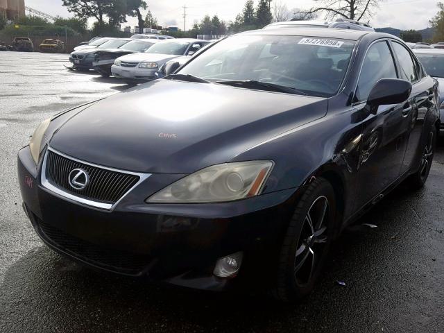 JTHBK262062011440 - 2006 LEXUS IS 250 BLACK photo 2