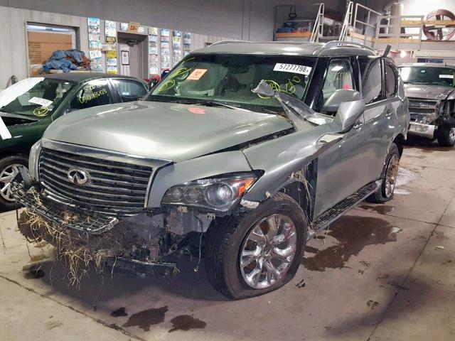 JN8AZ2NE0C9018674 - 2012 INFINITI QX56 GREEN photo 2