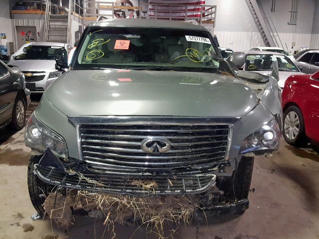 JN8AZ2NE0C9018674 - 2012 INFINITI QX56 GREEN photo 9