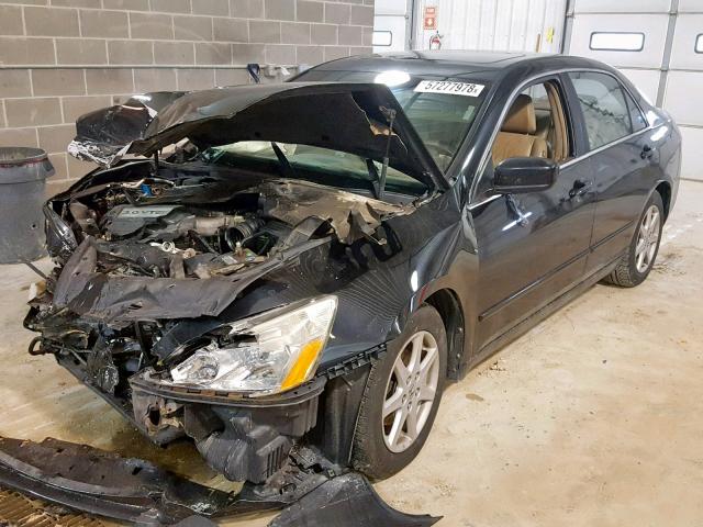 1HGCM66583A008905 - 2003 HONDA ACCORD BLACK photo 2