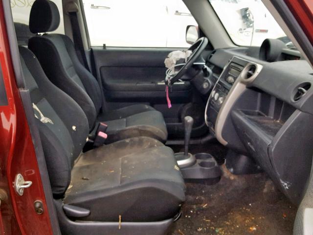 JTLKT324364067067 - 2006 TOYOTA SCION XB Бордовый фото 5