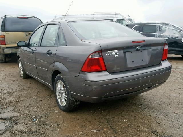 1FAFP34N47W298997 - 2007 FORD FOCUS ZX4 GRAY photo 3