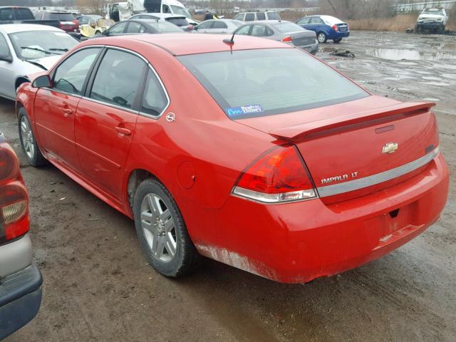 2G1WC57M491209923 - 2009 CHEVROLET IMPALA 2LT RED photo 3