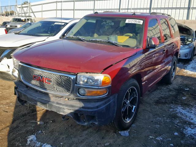 1GKEK63U15J193945 - 2005 GMC YUKON DENA MAROON photo 2