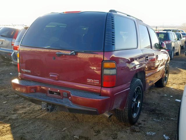 1GKEK63U15J193945 - 2005 GMC YUKON DENA MAROON photo 4