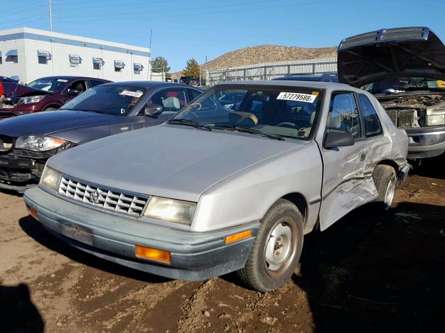 1P3XP24D3NN173587 - 1992 PLYMOUTH SUNDANCE A SILVER photo 2