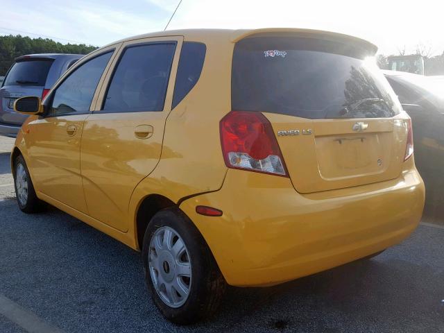 KL1TJ62644B170801 - 2004 CHEVROLET AVEO LS YELLOW photo 3