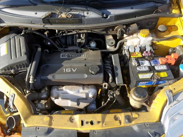 KL1TJ62644B170801 - 2004 CHEVROLET AVEO LS YELLOW photo 7