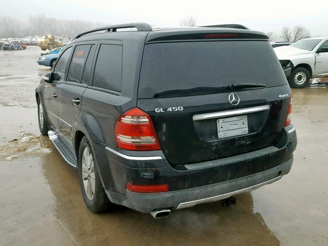 4JGBF71E68A297481 - 2008 MERCEDES-BENZ GL 450 4MA BLACK photo 3