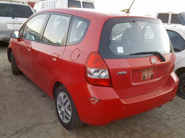 JHMGD37418S010449 - 2008 HONDA FIT RED photo 3