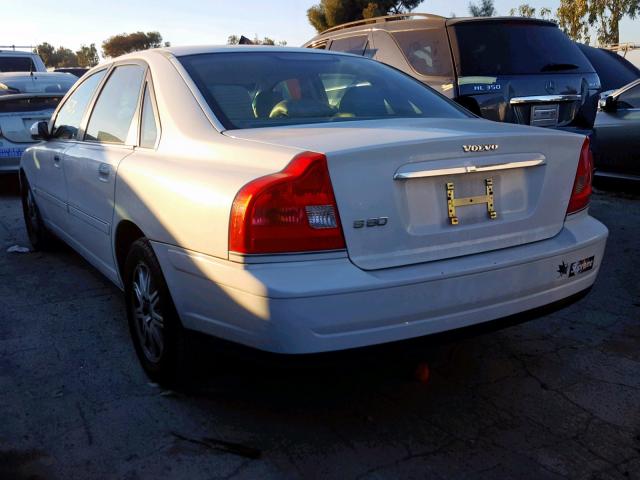 YV1TS592151390384 - 2005 VOLVO S80 2.5T WHITE photo 3