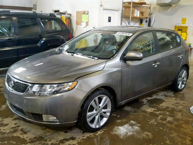 KNAFW5A32B5391718 - 2011 KIA FORTE SX GRAY photo 2