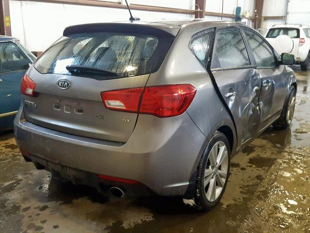 KNAFW5A32B5391718 - 2011 KIA FORTE SX GRAY photo 4